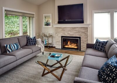 Walnut Creek Mid Century Modern Living Room and Fireplace Remodel