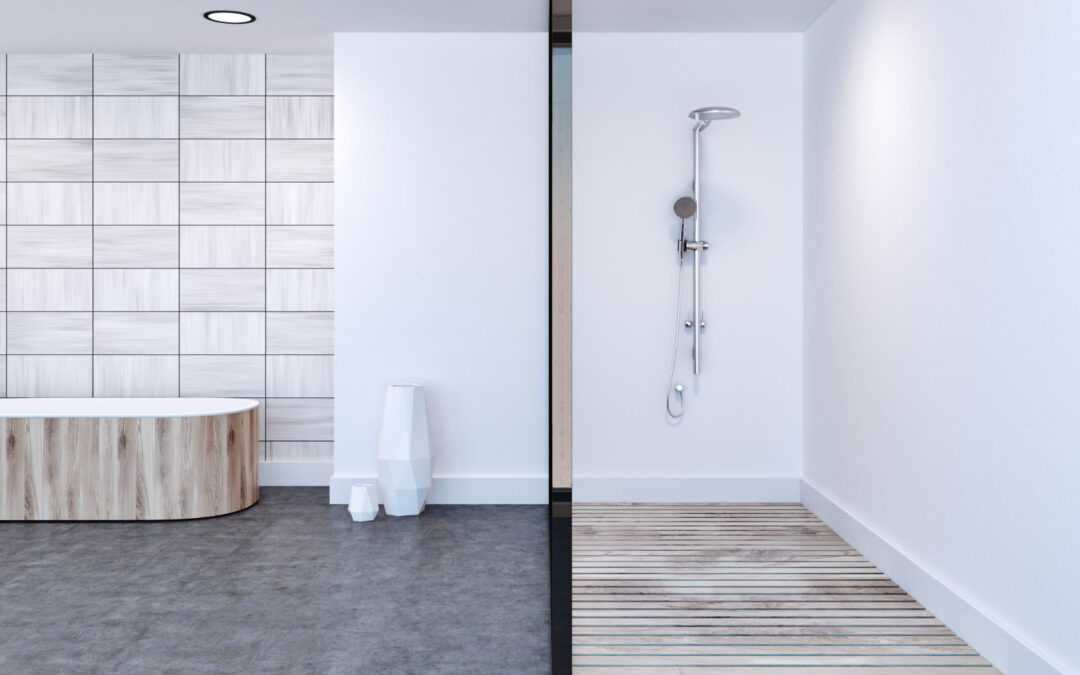 modern bathroom with shower